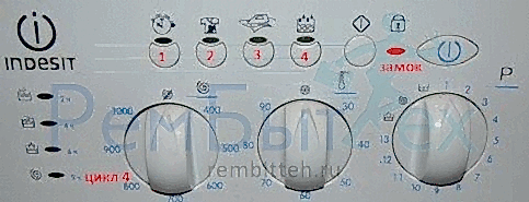 Мигающие индикаторы панели Indesit (WISL, WIUL, WIDL, WIL) часть 2
